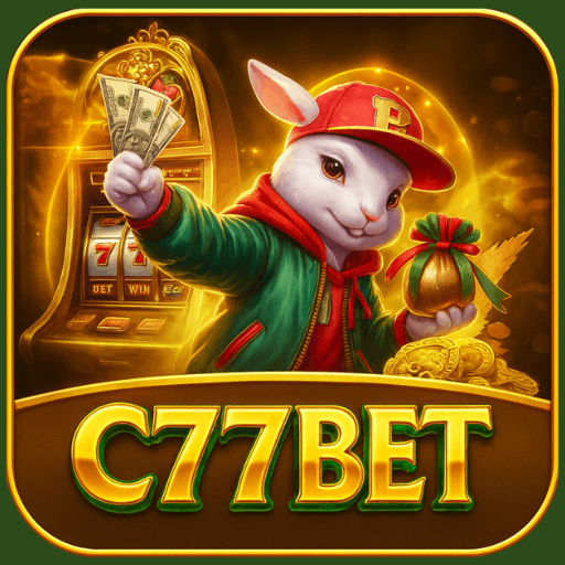 Imagem promocional da C77BET mostrando a plataforma e suas vantagens